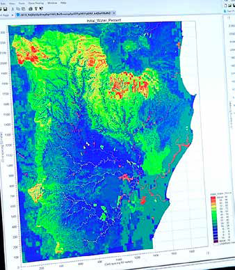 Researchers used sonar equipment from boats to collect accurate information about cross sections of the river network to inform the hydrodynamic modelling. Photo: CSIRO