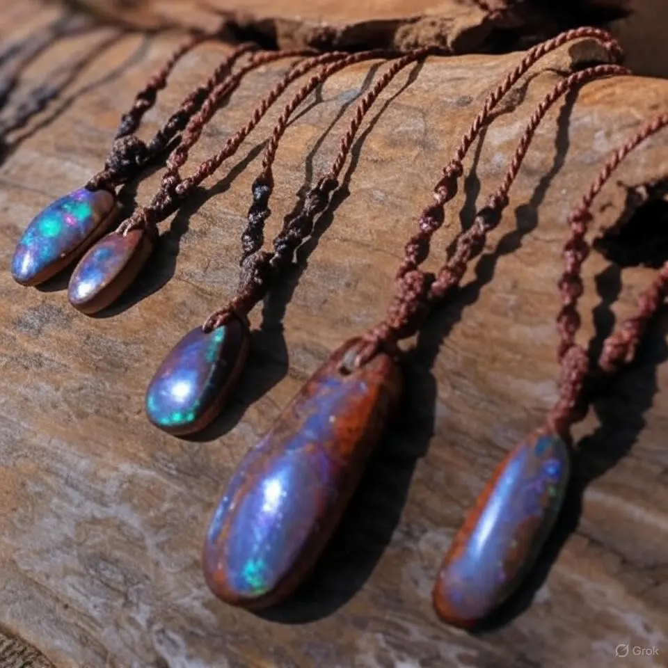 Handmade opal jewellery, Nimbin Markets