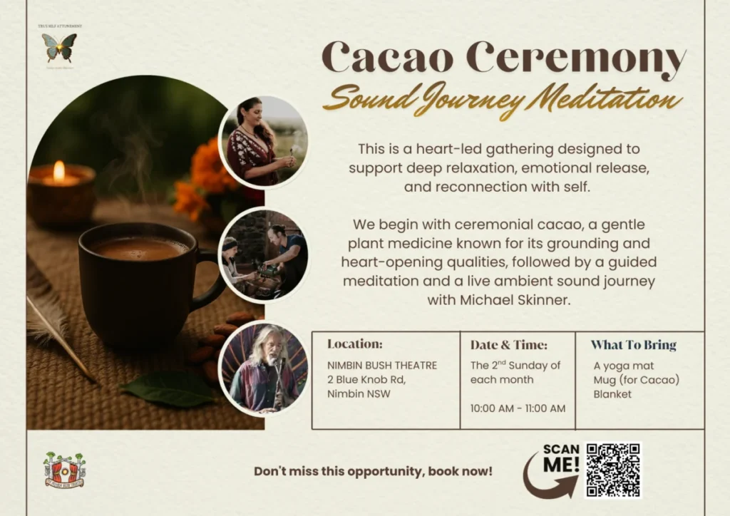 Nimbin Cacao Ceremony & Sound Journey Meditation