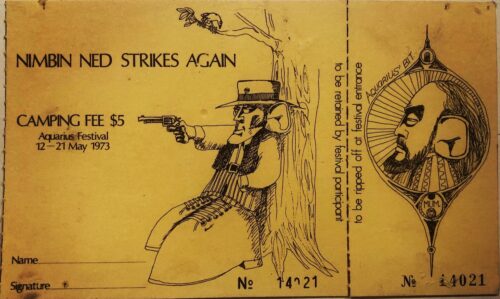 Ticket to 1973 Nimbin Aquarius Festival